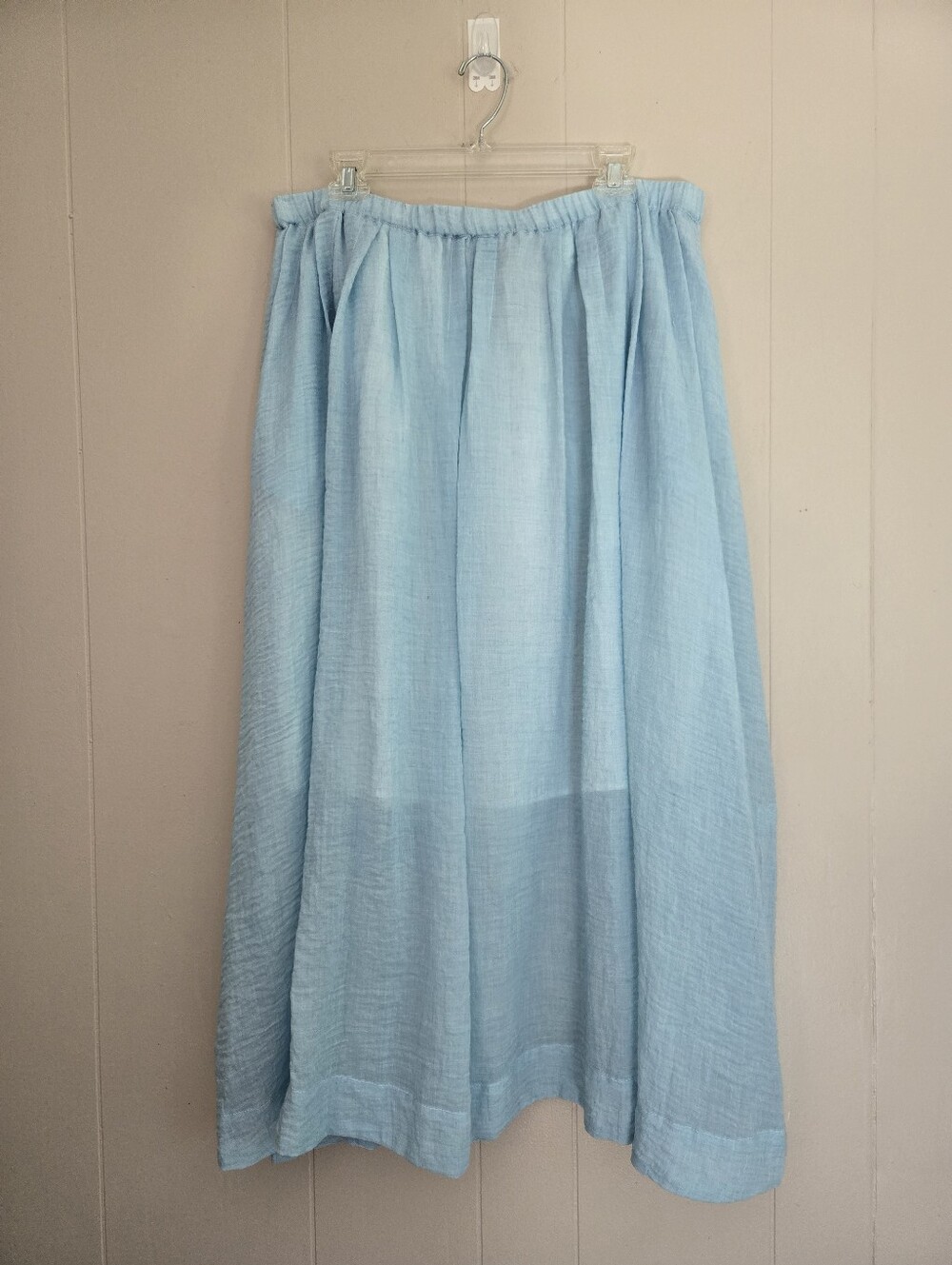 Donna Karan New York Gauzy Midi Skirt Blue XL - Picture 2 of 10